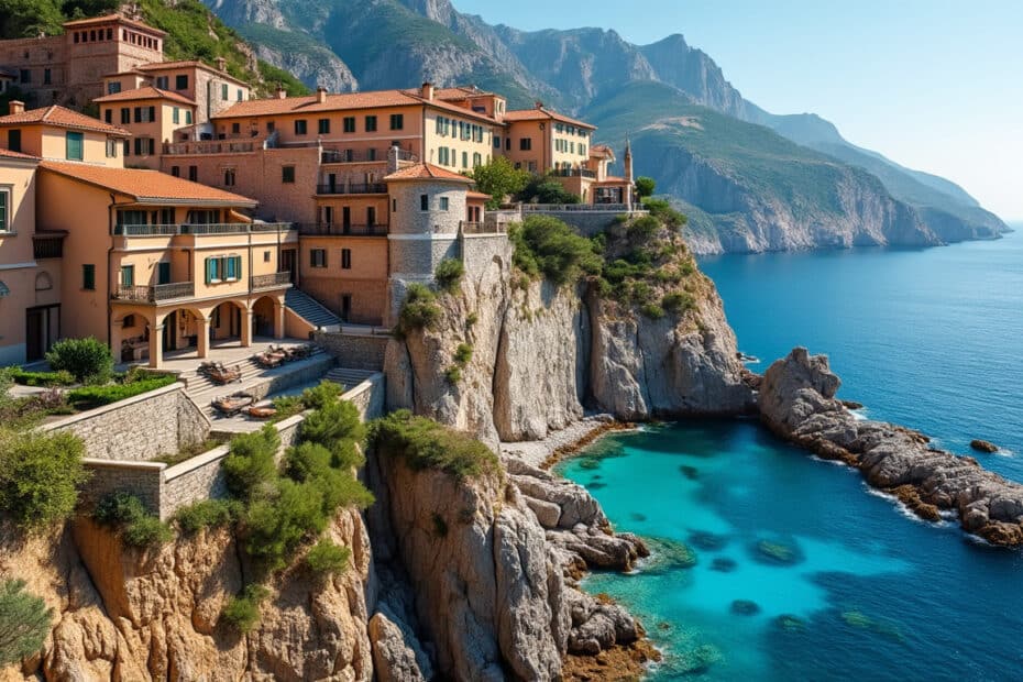 découvrez l'architecture impressionnante des maisons suspendues de bonifacio, construites à flanc de falaises offrant des vues vertigineuses et un charme unique.