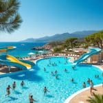 profitez d’un camping en corse en bord de mer avec parc aquatique : baignade, détente et activités pour des vacances inoubliables en famille.